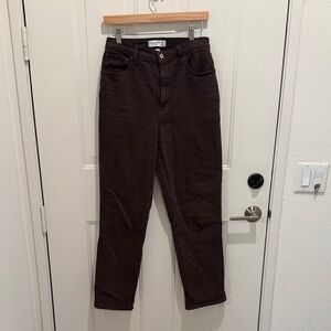Abercrombie 90’s Straight Dark Brown Jeans